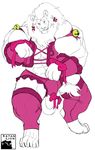  abs bell big_muscles big_pecs bow bulge clothed clothing crossdressing digitigrade feline lace legwear lingerie lion male mammal mane muscular muscular_arms muscular_legs panties paws pecs pose smile stockings thick_thighs underwear vest xatanlion 