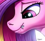  2017 drooling duo equine female feral friendship_is_magic hair hi_res horn horse mammal micro multicolored_hair my_little_pony ponythroat princess_cadance_(mlp) saliva shining_armor_(mlp) unicorn vore 