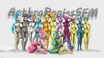  2017 3d_(artwork) anthro anthroponiessfm applejack_(mlp) bonbon_(mlp) breasts carrot_top_(mlp) cheerilee_(mlp) digital_media_(artwork) earth_pony equine female female/female fluttershy_(mlp) friendship_is_magic group horn horse large_group lemon_drop_(mlp) lineup lyra_heartstrings_(mlp) mammal my_little_pony navel nipples nude octavia_(mlp) pegasus pinkie_pie_(mlp) pony pussy rainbow_dash_(mlp) rarity_(mlp) source_filmmaker trixie_(mlp) twilight_sparkle_(mlp) unicorn vinyl_scratch_(mlp) wings 