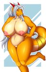  2017 aisyah_zaskia_harnny anthro big_breasts blush breasts digital_media_(artwork) dragon female hair harnny huge_breasts looking_at_viewer nipples nude pussy scalie simple_background teasing 