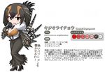  animal_humanoid armwear avian avian_humanoid big_breasts bird black_eyes black_hair breasts brown_hair cleavage clothed clothing dress elbow_gloves feathered_wings feathers female footwear fur_collar gloves grouse hair hand_fan head_wings high_heels holding_object humanoid japanese_text kemono_friends legwear multicolored_hair shoes short_hair solo text tights translation_request wings yoshida_hideyuki 