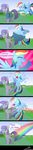  2017 blood comic cutie_mark dialogue english_text equine female friendship_is_magic frock kick laugh mammal maud_pie_(mlp) my_little_pony nude pegasus rainbow rainbow_dash_(mlp) text the-butcher-x wings 