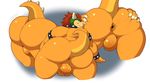  2017 anthro anus backsack balls big_butt bowser butt digital_media_(artwork) gaping gaping_anus hi_res hole_(disambiguation) koopa lizard looking_at_viewer looking_back male mario_bros nintendo penis presenting presenting_anus reptile scalie shaking solo spreading thick_thighs toomanyboners video_games 