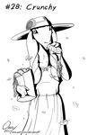  bag black_and_white caprine carrot clothing dress flower food goat hat leaves mammal monochrome omny87 plant vegetable 