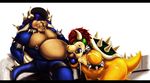  2017 absurd_res anus balls belly biceps big_balls big_belly big_nipples big_penis big_tail biting_penis bowser bulph butt cum cum_on_face dark_bowser facial_piercing fellatio hair hi_res horn male male/male mario_bros musclegut muscular nintendo nipple_piercing nipples nose_piercing nose_ring nude oral overweight pecs penis piercing sex simple_background sitting spikes teeth thick_thighs video_games 