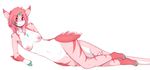  anthro blushstroke breasts female fish hair marine navel nipples nude shark solo 