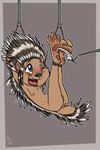  2017 anthro ash_(sing) black_nose blue_eyes female fuf mammal nipples nude open_mouth porcupine rodent sing_(movie) solo tickle_torture tickling 