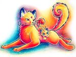  age_difference all_fours aww cub cute duo feline lying mammal meowth naaraskettu nintendo persian pok&eacute;mon pok&eacute;mon_(species) video_games young 