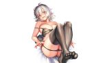  bed blush breasts fate/grand_order fate_(series) jeanne_d&#039;arc_(fate) jeanne_d&#039;arc_alter nipple_slip nipples panties panty_pull photoshop sage_joh short_hair thighhighs underwear undressing white white_hair yellow_eyes 