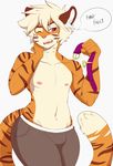  clothing collar digital_media_(artwork) feline male mammal pants tacoyaki tacoyaki_(character) tiger 