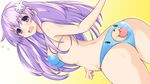  ass breasts commentary_request iwasi-r long_hair medium_breasts nepgear neptune_(series) purple_eyes purple_hair solo swimsuit 
