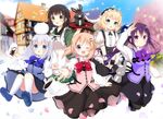  :o ;d ama_usa_an_uniform angora_rabbit animal animal_ears animal_on_head anko_(gochiusa) apron aqua_eyes bangs black_legwear black_neckwear black_skirt blonde_hair blue_eyes blue_footwear blue_neckwear blue_sky blue_vest blunt_bangs bolo_tie bow bowtie breasts brown_hair brown_legwear bunny bunny_ears bunny_on_head center_frills chestnut_mouth closed_mouth coffee collared_shirt commentary_request convenient_leg crown cup day fake_animal_ears flat_chest fleur_de_lapin_uniform floppy_ears flower foreshortening frilled_apron frilled_cuffs frilled_shirt frilled_skirt frills full_body gochuumon_wa_usagi_desu_ka? green_eyes green_kimono hair_between_eyes hair_flower hair_ornament hairclip holding holding_tray hoto_cocoa house japanese_clothes joutarou_(vv-kancole) jumping kafuu_chino kettle kimono kirima_sharo kneehighs light_blue_hair long_hair long_sleeves looking_at_viewer maid_apron maid_headdress mini_crown multiple_girls on_head one_eye_closed open_mouth orange_hair outdoors outstretched_arm pantyhose petals pink_vest polka_dot polka_dot_trim puffy_short_sleeves puffy_sleeves purple_eyes purple_hair purple_neckwear purple_vest rabbit_house_uniform red_neckwear ribbon saucer scar shirt short_hair short_sleeves sidelocks skirt skirt_hold sky small_breasts smile striped striped_kimono tedeza_rize tippy_(gochiusa) tray tree twig twintails ujimatsu_chiya underbust upskirt vest waist_apron wavy_hair white_apron white_flower white_legwear white_ribbon white_shirt wide_sleeves wild_geese wing_collar wrist_cuffs x_hair_ornament 