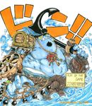 1boy anchor black_hair character_name cosplay fishman han_seok-bum jinbei_(one_piece) official_style one_piece overwatch roadhog_(overwatch) roadhog_(overwatch)_(cosplay) solo 