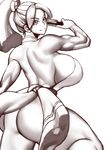  1girl ass breasts fatal_fury high_ponytail huge_breasts latenu ponytail shiranui_mai sideboob solo the_king_of_fighters thick_thighs thighs 