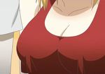  1girl animated animated_gif bel_hydra blood_lad breast_press breasts cleavage female large_breasts no_bra 