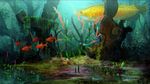  carp commentary fish goldfish nature original oversized_animal plant scenery silhouette underwater vines volvox819 water 