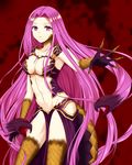  bad_id bad_pixiv_id breasts cleavage collarbone cowboy_shot fate/grand_order fate_(series) floating_hair gorgon_(fate) groin highres large_breasts long_hair looking_at_viewer midriff navel parted_lips pink_hair purple_eyes rider siika_620 solo standing stomach very_long_hair 
