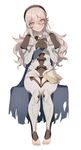  armor barefoot blue_cape cape female_my_unit_(fire_emblem_if) fire_emblem fire_emblem_if gloves hair_between_eyes hair_ornament hairband highres long_hair looking_at_viewer mamkute my_unit_(fire_emblem_if) panties pantyshot pantyshot_(sitting) pointy_ears protected_link red_eyes silver_hair sitting solo toeless_legwear underwear white_hair zuizi 