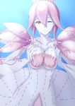  commentary_request heikichi highres houseki_no_kuni monster_girl one_eye_closed pink_eyes pink_hair smile solo underwater ventricosus 