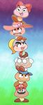  2girls artist_request blue_eyes glasses goomba goombaria goombario goombella goombette hat mario multiple_girls mustache nintendo open_mouth paper_mario paper_mario:_the_thousand_year_door professor_frankly smile super_mario_bros. super_mario_odyssey tagme teeth white_hair 