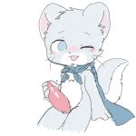  anthro blue_eyes blush chano chano_(character) chinchilla cloak clothing cub fur grey_fur grey_tail looking_at_viewer male mammal paws penis penis_grab rodent sitting solo whiskers young 