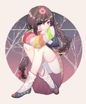  :t alternate_costume alternate_hairstyle bangs blush braid brown_hair bunny_hair_ornament cherry_blossoms commentary_request crossed_ankles crossed_arms d.va_(overwatch) facepaint facial_mark grey_eyes hair_ornament highres korean_clothes long_hair long_sleeves looking_at_viewer overwatch palanquin_d.va pink_skirt pout raeee shorts sitting skirt solo striped_sleeves v-shaped_eyebrows whisker_markings white_shorts 