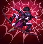  1girl arrow_(weapon) bow_(weapon) extra_arms extra_eyes monster_girl muffet ninja_clothes purple_eyes spider_girl spider_web undertale 