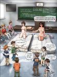  chalkboard chalkboard_writing classroom gogocherry highres milf sex_education teacher translated underwear 