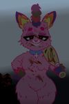  2019 animate_inanimate anthro baseball_bat bat_(object) blood collar corpse cross death equine female fur hi_res horn looking_at_viewer mammal pi&ntilde;ata pink_fur scp-956 scp_foundation smile unicorn unknown_artist 