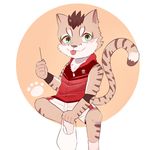  2017 anthro cat clothing feline fur male mammal nekojishi shu-chi sweater tagme toothpick 