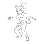  animated anthro balls dancing dragon_ball dragon_ball_super male mammal monochrome mouse nude pelvic_thrust penis quitela rodent simple_background solo uncut unknown_artist 
