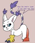  arched_back butt digimon dildo gatomon sex_toy solo teasing text theoryofstrings 