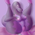  2017 big_butt breasts butt female hi_res lil_tarap lizard looking_at_viewer nintendo nipples nude pok&eacute;mon pok&eacute;mon_(species) presenting purple_eyes pussy reptile salazzle scalie slightly_chubby solo thick_thighs video_games wide_hips 