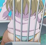  1girl animated animated_gif ass blonde_hair boku_wa_tomodachi_ga_sukunai chair female kashiwazaki_sena sitting solo 