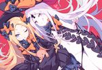  :q ;o abigail_williams_(fate/grand_order) artist_name bangs black_bow black_dress black_hat black_panties blonde_hair blue_eyes blush bow bug butterfly closed_mouth commentary dress dual_persona dutch_angle eyebrows_visible_through_hair fate/grand_order fate_(series) hat hat_bow heart insect keyhole litsvn long_hair long_sleeves looking_at_viewer multiple_girls navel object_hug one_eye_closed orange_bow pale_skin panties panty_lift panty_pull parted_bangs parted_lips pink_eyes polka_dot polka_dot_bow red_background revealing_clothes seductive_smile simple_background skull_print sleeves_past_wrists smile stuffed_animal stuffed_toy teddy_bear tongue tongue_out underwear v-shaped_eyebrows very_long_hair white_hair 