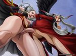  2girls anus breasts cloud_of_darkness final_fantasy final_fantasy_iii final_fantasy_viii futa_on_female futanari grabbing_own_ass multiple_girls nipples penis pussy pussy_juice ultimecia vaginal wings 