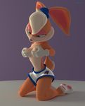  2017 3d_(artwork) adamb/fluffy anthro blender_(software) breasts clothed clothing digital_media_(artwork) feet female hand_on_breast kneeling lagomorph lola_bunny looney_tunes mammal nipples rabbit solo topless warner_brothers 