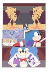  audience bow_tie card cloudz comic cream_the_rabbit group miles_prower sculpture sonic_(series) sonic_the_hedgehog statue 