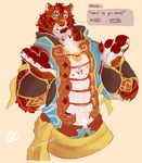  2017 anthro feline fur lin_hu male mammal nekojishi tagme tiger 