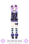  ;) adult_neptune adult_neptune_(cosplay) ankle_boots arms_behind_back bangs black_footwear black_hoodie black_legwear blue_legwear blush boots breasts cable closed_mouth collarbone company_name cosplay d-pad d-pad_hair_ornament drawstring emblem eyebrows_visible_through_hair flipped_hair full-length_zipper full_body hair_between_eyes hair_ornament heart highres hood hood_down hoodie jewelry kneehighs lavender_hair light_smile long_sleeves mainichi_compile_heart neck_ring neptune_(choujigen_game_neptune) neptune_(series) official_art one_eye_closed parted_bangs pouch purple_eyes purple_hair short_hair sidelocks simple_background small_breasts smile standing striped striped_legwear thigh_pouch thigh_strap translated tsunako white_background zipper zipper_pull_tab 