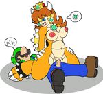  alternate_species anklet anus blonde_hair blue_eyes bowser bracelet breasts claws clitoris cowgirl_position crown domination ear_piercing fangs female female_domination hair horn human jewelry koopa luigi male male/female mammal mario_bros nintendo on_top penetration penis piercing princess_daisy pussy pussy_juice reverse_cowgirl_position scalie sex shell spikes transformation tryfag_(artist) vaginal vaginal_penetration video_games 