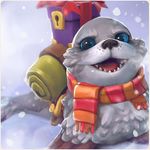  blue_eyes canine cute fluffy gift mammal marine maxofs2d pinniped scarf seal serac_the_seal snow 
