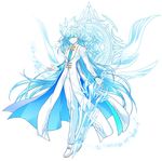  ainchase_ishmael artist_request blue blue_eyes blue_hair blue_neckwear elsword expressionless full_body holding holding_sword holding_weapon long_hair looking_at_viewer magic_circle male_focus necktie official_art pants richter_(elsword) shoes simple_background solo sword very_long_hair weapon white_background white_coat white_footwear white_pants white_skin 