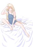  akazukin_chacha barefoot bed blonde_hair magical_princess sitting underwear 