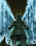  armor daimajin daimajin_(series) deity giant_monster god kaijuu looking_at_viewer monster red_eyes samurai samurai_armor sword tokusatsu virus-91 water waterfall weapon 