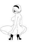  2b big_ass fishfacce high_heels nier_automata no_color nude thick_thighs yorha_2b 