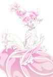  akihiko_(sw4553) hair_ornament highres houseki_no_kuni pink_eyes pink_hair smile solo variegatus white_background 