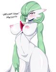  breasts cum female gardevoir green_hair hair humanoid nintendo pok&eacute;mon pok&eacute;mon_(species) sana!rpg smile solo video_games 