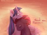  2017 absurd_res broken_horn duo english_text equine eye_scar eyes_closed feathered_wings feathers female fizzlepop_berrytwist_(mlp) friendship_is_magic hair hi_res horn hug kimberlys-habitation mammal multicolored_hair my_little_pony my_little_pony_the_movie pink_hair purple_eyes scar short_hair simple_background smile tempest_shadow_(mlp) text twilight_sparkle_(mlp) unicorn winged_unicorn wings 