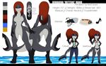  2017 anthro bikini blue_eyes breasts brown_hair clothed clothing digital_media_(artwork) english_text featureless_breasts featureless_crotch female fin fish hair marine model_sheet nude shark smile solo swimsuit text xaenyth 
